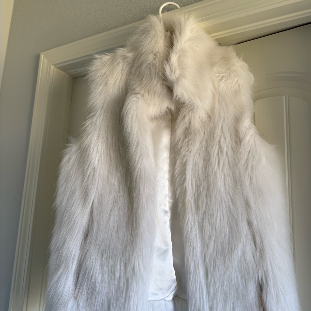 Calvin Klein White Faux fur Vest